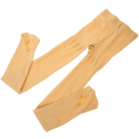 HOOWIFFY 1 Pair Convertible Ballet Tights for Girls and Women in Beige Color