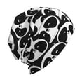 thumbnail image 3 of Cute Panda Beanie Hat Warm Skull Cap Adult Knitted Hat Baggy Slouchy Chemo Cap for Women Men, 3 of 7
