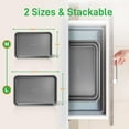 thumbnail image 2 of 2-Pc. Nonstick Cookie Sheet Baking Pan - Professional Quality Kitchen Cooking Non-Stick Bake Trays with Gray Coating Inside & Outside, 2 of 8