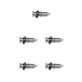 thumbnail image 3 of ZheElen Professional Stereo Output Threaded Output Lightweight 1/4 Inch Input Tube Style Anti-noisy Exquisite Socket Plug Sliver 5Set, 3 of 6