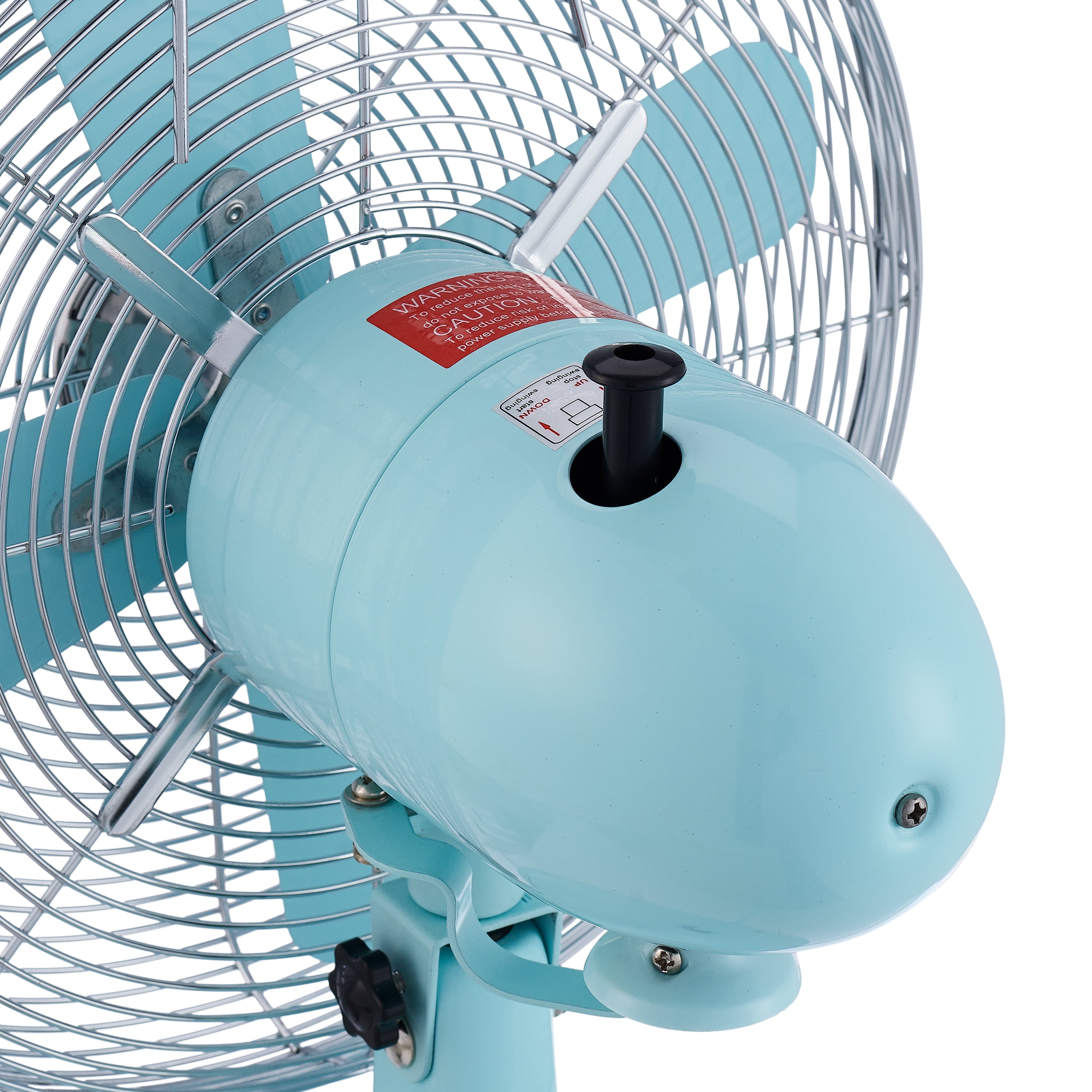 Better Homes & Gardens 12" 3-Speed Retro Mint Metal Tiltable-Head Oscillating New Table Fan