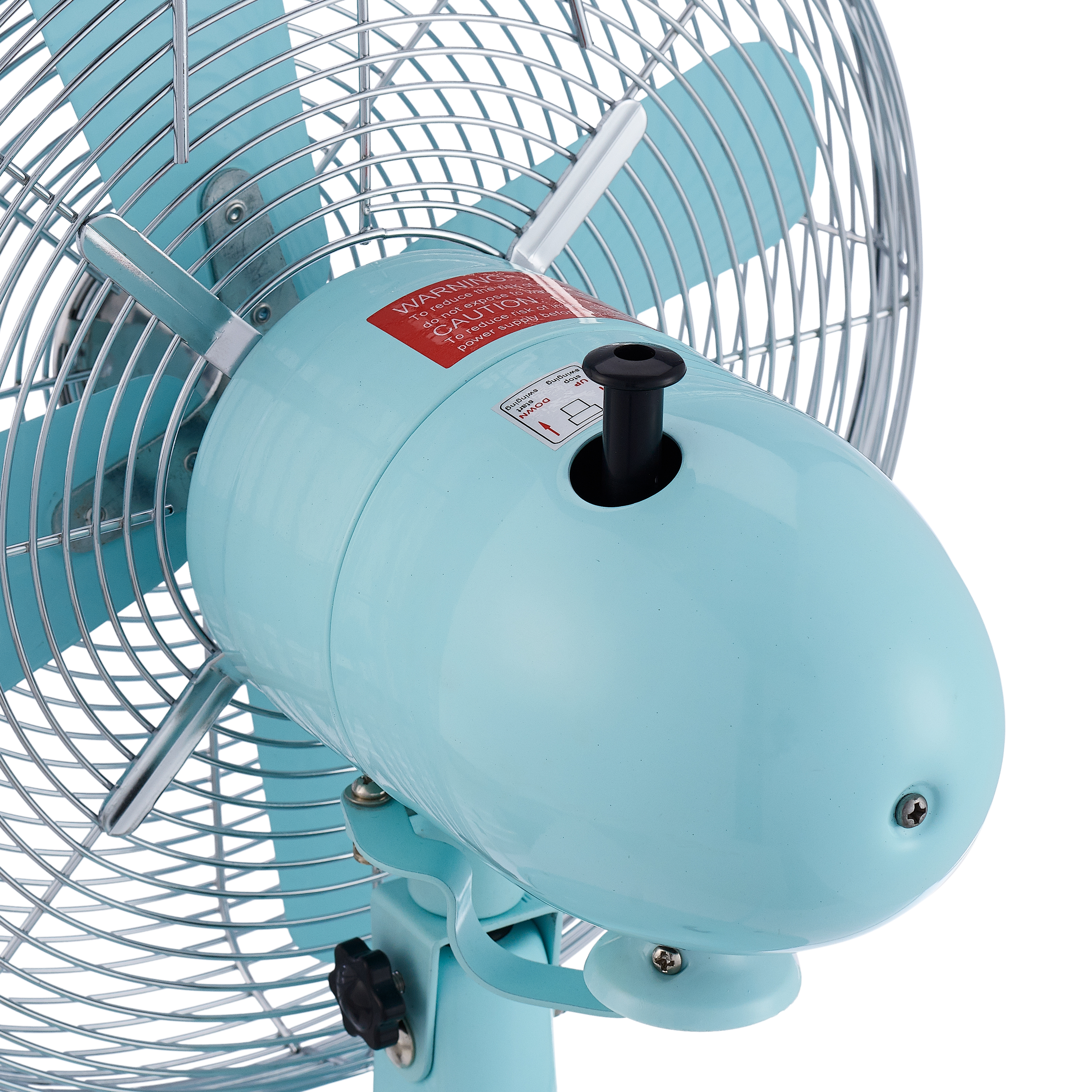 Better Homes & Gardens New 12 inch Retro 3-Speed Metal Tilted-Head Oscillation Table Fan Mint - image 5 of 8