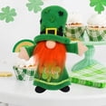 thumbnail image 4 of Muñeca gnomo del Día de San Patricio | Adorno de duende de trébol verde | Decoración del festival irlandés | Tela suave de felpa | Enano sin rostro de la suerte | Estante para el hogar Regalo de, 4 of 6