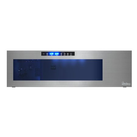 Vinotemp - Il Romanzo 6-Bottle Dual Zone Wine Cooler - Silver
