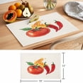 thumbnail image 6 of Tomato Chili Placemats Set of 12 Watercolor Fire Vegetable Place Mats Indoor Wipeable Table Mats Washable Cloth Dining Table Placemats for Kitchen Holiday Party Home Decor 13x19 Inch, 6 of 9