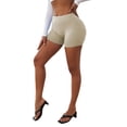 thumbnail image 3 of Faithtur Women Elastic Waist Shorts Careful Slogan Basic Work Out Pants, 3 of 7