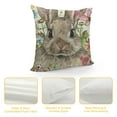 thumbnail image 4 of Qinduosi Spring Easter Pillow Covers Set of  Cute Bunny Rabbit Floral Easter Decorations Watercolor Pink Flower Butterfly Decorative Throw Pillow Cases Outdoor Farmhouse Decor for Sofa Couch Bed, 4 of 5