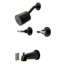 Kingston Brass KBX8145KPS Verona Double-Handle Tub and Shower Faucet, Oil Rubbed Bronze
