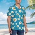 thumbnail image 5 of Haiem Daisies Flowers Printed Hawaiian Shirt for Men - Men’s Casual Beach Summer Shirts - Stretch Fabric with Modern Fit-XX-Large, 5 of 9