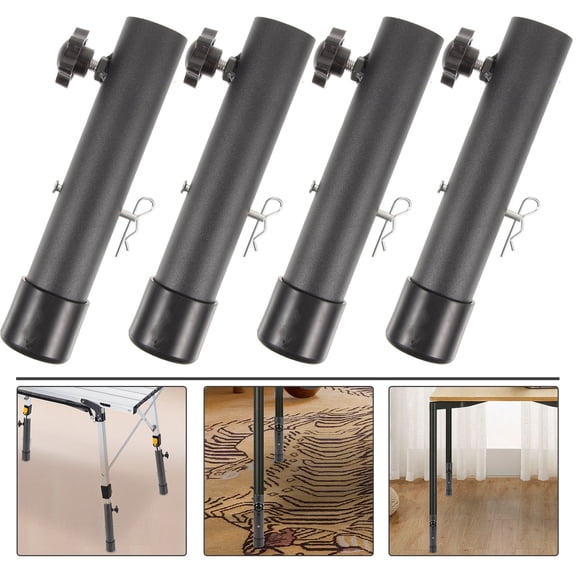DINHEAROM 4Pcs Table Leg Riser for Foldable Desk in Small and Compact Size
