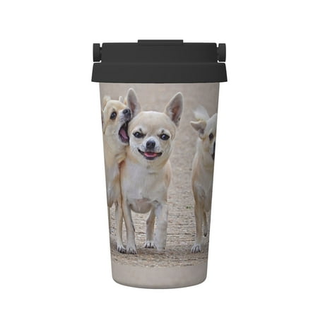 

Insulated Coffee Mug With Lid Chihuahua Three Friends Insulated Tumbler Stainless Steel Coffee Travel Mug With Lid Hot Beverage And Cold Vacuum Portable Thermal Cup Gifts