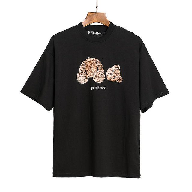 Palm Angels 22ss Logotipo de la letra Pa Chic Suelto Casual Cuello redondo
