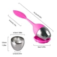thumbnail image 2 of Loose Leaf Tea Infuser , Silicone Handle Tea Infuser, Stainless Steel, 2 of 5