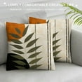 thumbnail image 3 of Creowell Leaf Sun Abstract Pillow Covers for Couch Sofa Indoor Outdoor Throw Pillow Cover Square Design 1PC 24x24in, 3 of 5