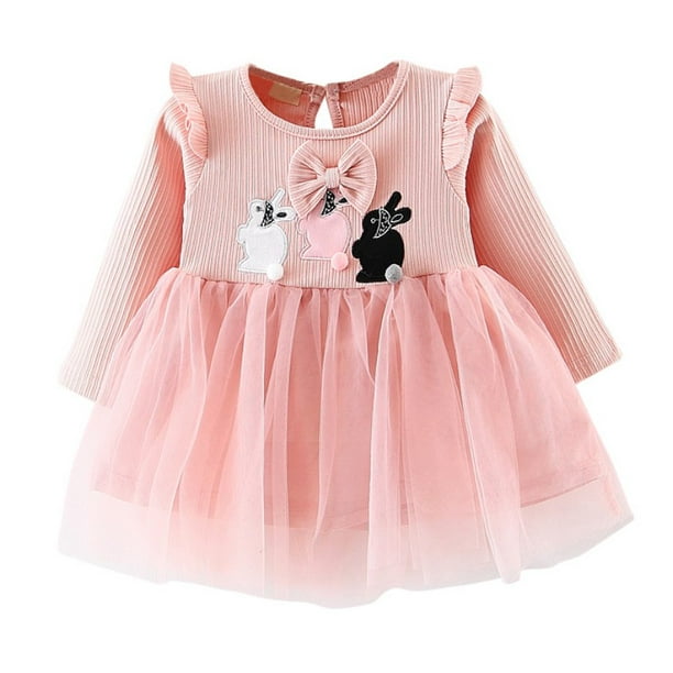Funcee - Kid Baby Girls Embroideried Long Sleeve Princess Mesh Dress ...