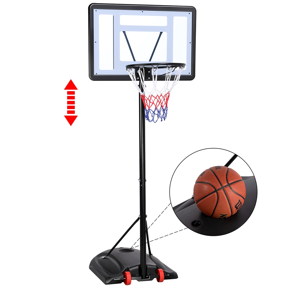 Yaheetech 7-9.2 Ft. Height Adjustable Hoop Portable Basketball System Goal Outdoor Kids Youth with Wheels and Weighted Base - image 6 of 16