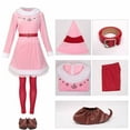 thumbnail image 5 of ZHOUCHANKIDS Women's Christmas Elf Costume - Pink Holiday Christmas Elf Dress | Holiday Party & HalloweenCosplay Outfit Pink XXL, 5 of 8