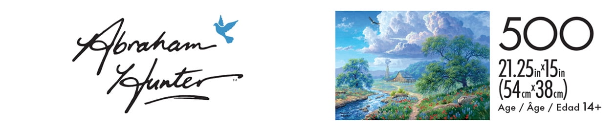 Buffalo Games Hill Country Summer 500-Piece Interlocking Jigsaw Puzzle for Adults Ages 14-99 Years