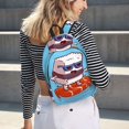 thumbnail image 2 of Easygd Sushi Salmon Surfing Canvas Backpack: Stylish, Lightweight, and Versatile with Large Capacity and Adjustable Straps –, 2 of 7