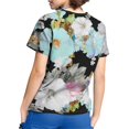 thumbnail image 5 of Scrub Top AAZJSS, talla grande, para mujer, manga corta, cuello en V, azul cielo, 5 of 5
