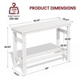 thumbnail image 2 of SERWALL 41" Outdoor Bar Table, HDPE All Weather Adirondack Outdoor Bar Height Table, White, 2 of 7