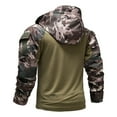 thumbnail image 4 of Sudaderas Con Capucha Para Hombre Camuflaje Costura Media Cremallera Con Capucha Cordón Suéter Militar de Manga Larga Odeerbi ODB-4, 4 of 9
