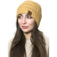 thumbnail image 2 of Lelaffet New Women Beanie Winter Knitted Hats Thick Warm Soft Chunky Cap Yellow, 2 of 2
