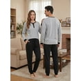thumbnail image 2 of U2SKIIN Couples Matching Pajamas Set, Pullover Soft Cotton Loungewear Long Sleeve Pjs Sets, 2 of 5