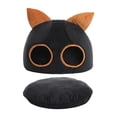 thumbnail image 1 of Cama de gato para gatos interiores Túnel de gato con cojín lavable extraíbles autónomo, cueva de carpa de gatos, nido de gato semi encerrado para , negro, 1 of 8