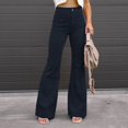 thumbnail image 4 of Women's Solid Color Corduroy Temperament Women's Trousers Micro Lapels High Waist Casual Pants, 4 of 4