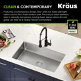 thumbnail image 3 of KRAUS Dex 32” Undermount 16 Gauge Stainless Steel Single Bowl Kitchen Sink, 3 of 7