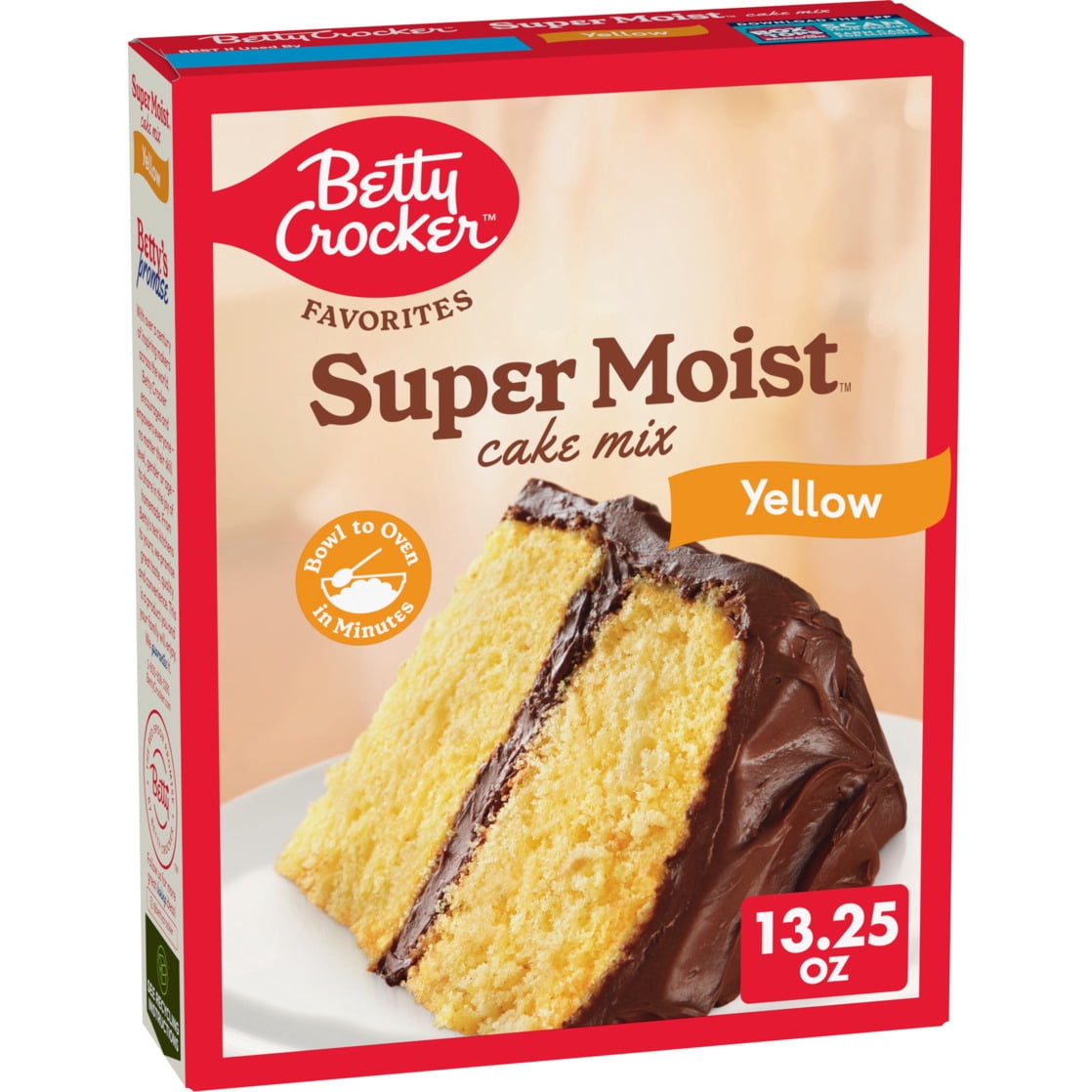 (12 pack) Betty Crocker Favorites Super Moist Yellow Cake Mix, 13.25 oz