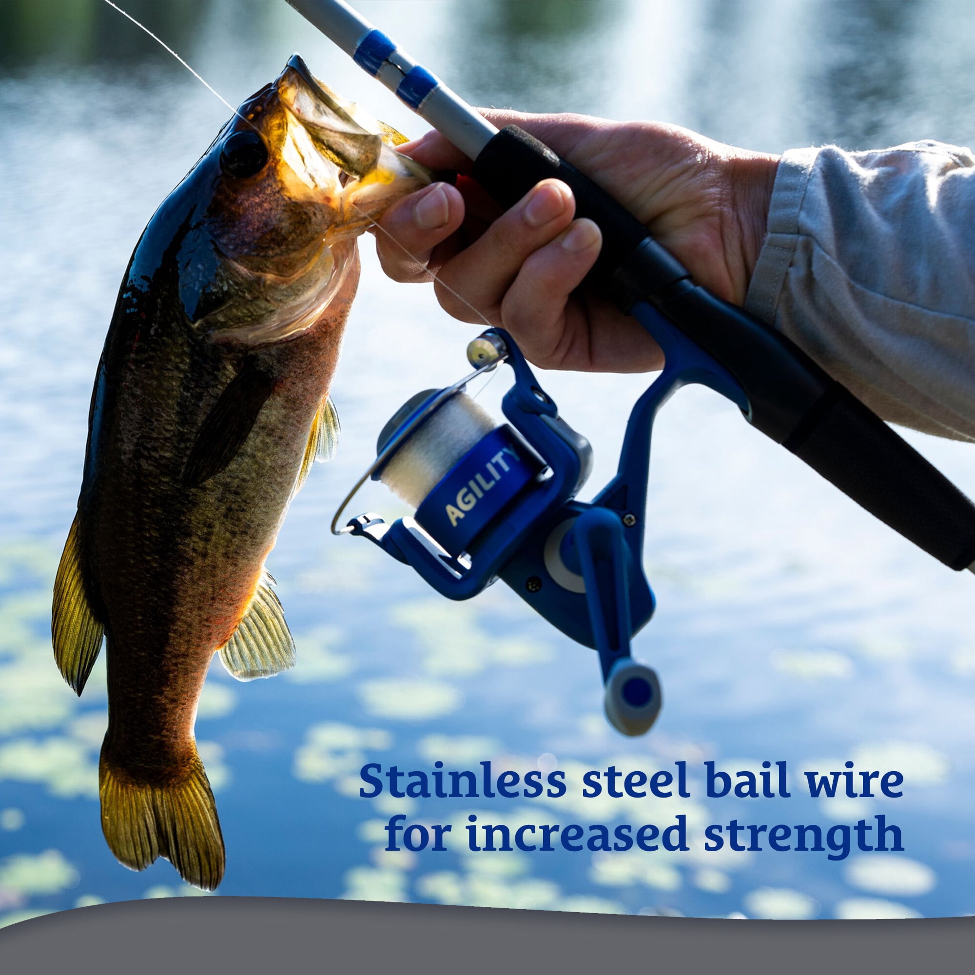 Shakespeare Agility Spinning Travel Combo 6'6" 3-Piece Fishing Rod and Reel Combo