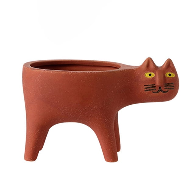 Succulent Plant Pots Interesting Cat Shape Planter Ceramic Garden Pots Ornament For Office Home Desk Decor