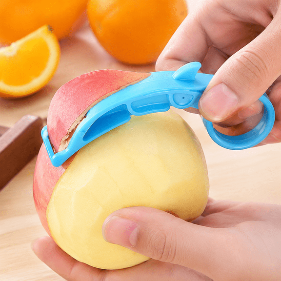 Apple Peeler Pear Peelers Kitchen Gadgets,Mini Handheld Peel Finger Ring Peeling Knife Orange Opener for Fruit Potato Vegetable Carrot Household Kitchen Utensils