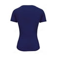 thumbnail image 6 of YUGYXL Womens Basic T Shirts Stretchy Soft Slim Fit Short Sleeve Y2k Cute Summer Crop Workout Tops Navy Top S, 6 of 6