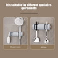 thumbnail image 4 of No Drill Hooks for Bathroom Strong Load Bearing Hole Free Wall Mounted Mop Storage Rack Beige, 4 of 7