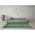 thumbnail image 3 of Ahgly Company Indoor Square Persian Turquoise Blue Traditional Area Rugs, 3' Square, 3 of 4