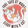 thumbnail image 3 of CafePress - Sleep With A Cat T Shirt - 100% Cotton Ringed T-Shirt, 3 of 4