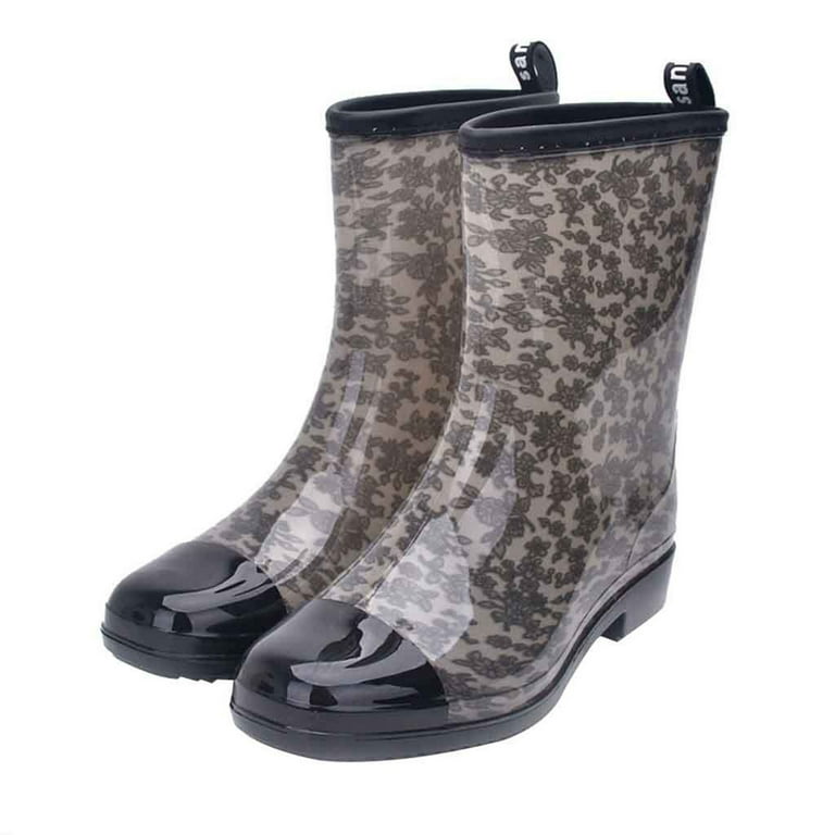 Walmart leopard discount rain boots