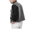 thumbnail image 5 of Maoxin Mens Jacket Men's Fashion Casual Solid Color Zipper Pockets Long Sleeve Hoodless Casual Outwear Jackets for men Gray 2XL, 5 of 6