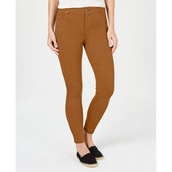 Style & Co Petite Skinny Pants Tobacco 6P