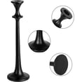 thumbnail image 3 of Black Iron Taper Candle Holder - Set of 3 Decorative Candle Stand - Candlestick Holder for Wedding, Dinning, Party, 3 of 14