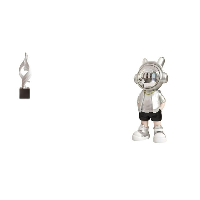 Estatua de arte abstracto,Estatua de arte abstracto Escultura de resina moderna,Figura de escritorio,Estante con estatua de astronauta para decoración de oficina y hogar,Figura decorativa de