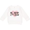 thumbnail image 2 of Inktastic Paris Pink Heart Eiffel Tower with Flowers Toddler Sweatshirt, 2 of 4
