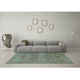 thumbnail image 3 of Ahgly Company Indoor Round Abstract Light Blue Modern Area Rugs, 3' Round, 3 of 4