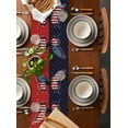 thumbnail image 2 of Boanket Navy Blue Red Butterfly Table Runner - 48 Inch Long, Kitchen Dining Table Runner Dresser Scarves, Stars Modern Abstract Art Farmhouse Decor for Coffee Tables Wedding Party Banquet, 2 of 8