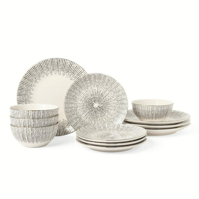 Thyme & Table Riley Collection, 12-Piece Stoneware Dinnerware Set