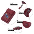 thumbnail image 4 of OIDERY Cell Phone Purse with Zipper Personalized Leather Cell Phone Wallet Dragonfly The Future is Mind Hearts Long Purse for Gift Holiday Customized Gift, 4 of 12