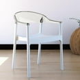 thumbnail image 3 of Compamia Carmen Patio Dining Chair with White Seat in Clear, 3 of 9